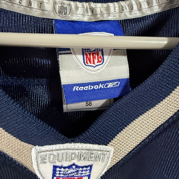 New England Patriots Moss Reebok Navy Blue NFL Jersey - Picture 3 of 3